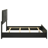  Coaster Furniture Cavelle 223661F 51-inch Upholstered Full Panel Bed - Black IMAGE 5