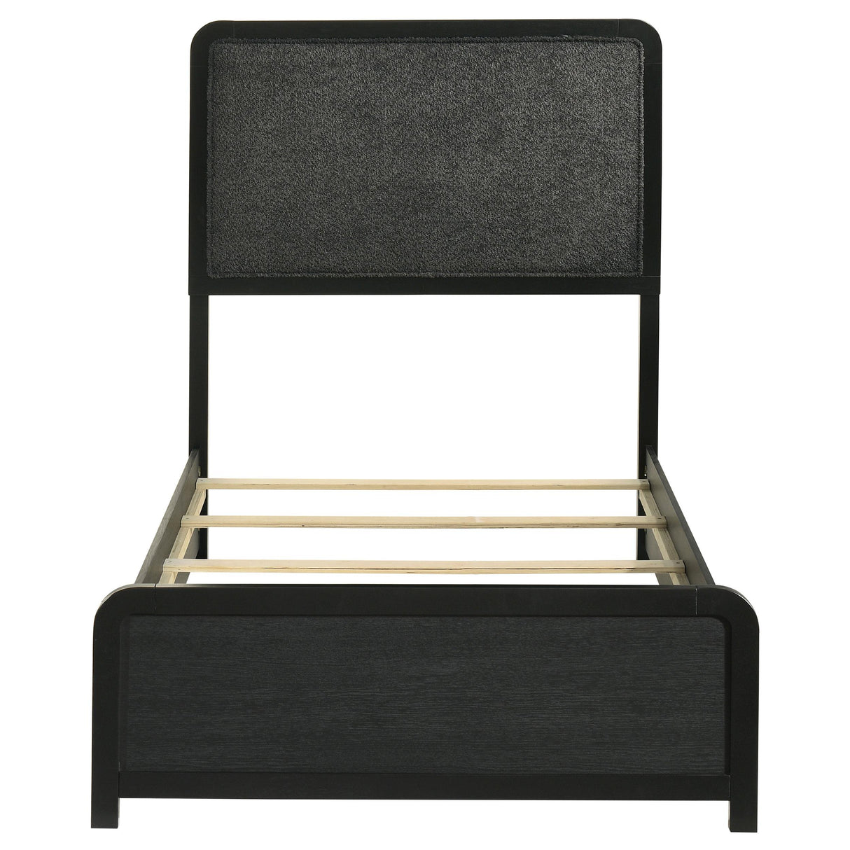  Coaster Furniture Cavelle 223661T 51-inch Upholstered Twin Panel Bed - Black IMAGE 7