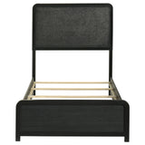  Coaster Furniture Cavelle 223661T 51-inch Upholstered Twin Panel Bed - Black IMAGE 7