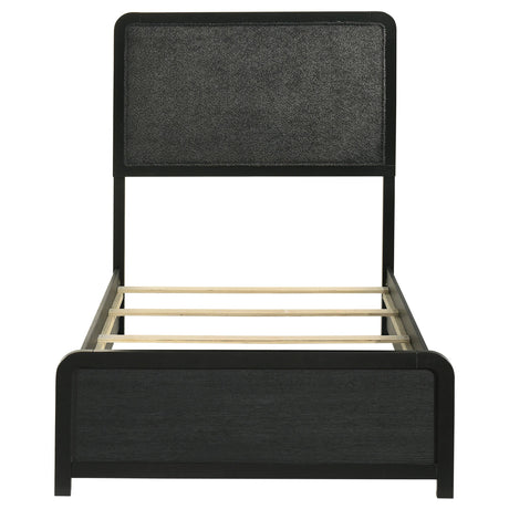 Coaster Furniture Cavelle 223661T 51-inch Upholstered Twin Panel Bed - Black IMAGE 7