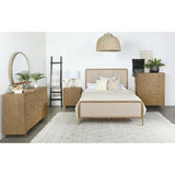  Coaster Furniture Arini 224301KECRM 56-inch Eastern King Panel Bed - Cream/Sand Wash IMAGE 7