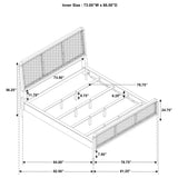  Coaster Furniture Arini 224330KW Rattan California King Panel Bed - Black/Natural IMAGE 10