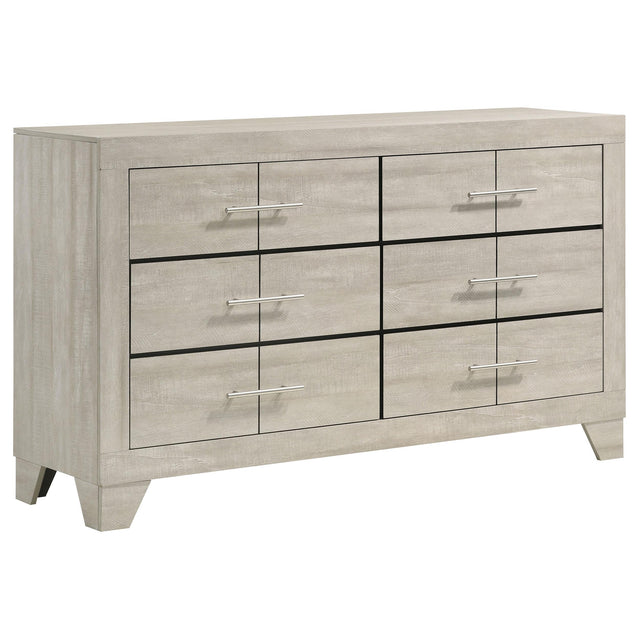  Coaster Furniture Trenton 225063 6-drawer Bedroom Dresser - Rustic Cream IMAGE 1