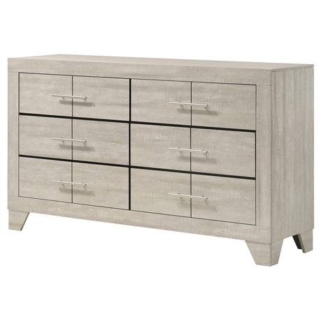  Coaster Furniture Trenton 225063 6-drawer Bedroom Dresser - Rustic Cream IMAGE 10