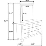  Coaster Furniture Trenton 225063M 6-drawer Bedroom Dresser With Mirror - Rustic Cream IMAGE 13