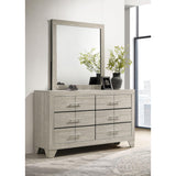  Coaster Furniture Trenton 225063M 6-drawer Bedroom Dresser With Mirror - Rustic Cream IMAGE 2