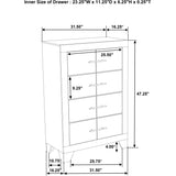  Coaster Furniture Trenton 225065 4-drawer Bedroom Chest - Rustic Cream IMAGE 13