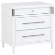  Coaster Furniture Gracemont 225072 3-drawer Bedroom Nightstand Bedside Table - White IMAGE 1