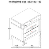  Coaster Furniture Gracemont 225072 3-drawer Bedroom Nightstand Bedside Table - White IMAGE 9