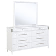  Coaster Furniture Gracemont 225073M 8-drawer Bedroom Dresser with Mirror - White IMAGE 1
