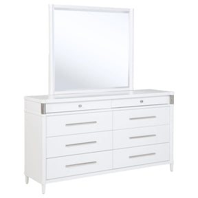  Coaster Furniture Gracemont 225073M 8-drawer Bedroom Dresser with Mirror - White IMAGE 1