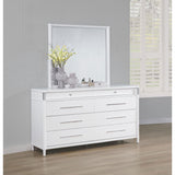  Coaster Furniture Gracemont 225073M 8-drawer Bedroom Dresser with Mirror - White IMAGE 10