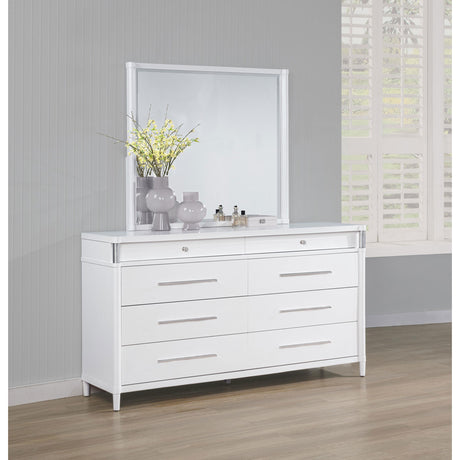  Coaster Furniture Gracemont 225073M 8-drawer Bedroom Dresser with Mirror - White IMAGE 10