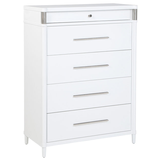  Coaster Furniture Gracemont 225075 5-drawer Bedroom Chest - White IMAGE 1