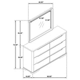  Coaster Furniture Ladera 225083M 6-drawer Bedroom Dresser and Mirror - Light Elm IMAGE 12