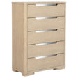  Coaster Furniture Ladera 225085 5-drawer Bedroom Chest - Light Elm IMAGE 1