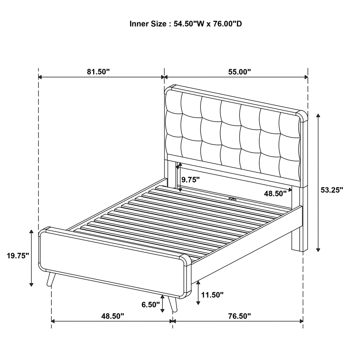  Coaster Furniture Robyn 225091F Wood Full Platform Bed - Light Ash IMAGE 12