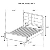  Coaster Furniture Robyn 225091F Wood Full Platform Bed - Light Ash IMAGE 12
