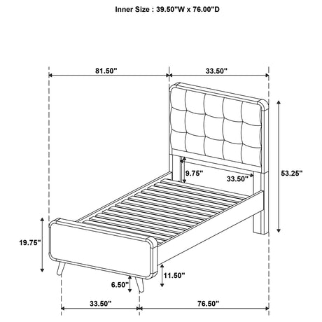  Coaster Furniture Robyn 225091T Wood Twin Platform Bed - Light Ash IMAGE 12