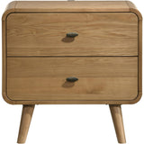  Coaster Furniture Robyn 225092 2-drawer Nightstand Bedside Table - Light Ash IMAGE 3