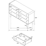  Coaster Furniture Robyn 225093 6-drawer Bedroom Dresser - Light Ash IMAGE 13