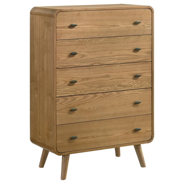  Coaster Furniture Robyn 225095 5-drawer Bedroom Chest - Light Ash IMAGE 1