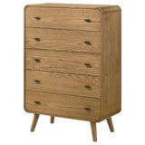  Coaster Furniture Robyn 225095 5-drawer Bedroom Chest - Light Ash IMAGE 10