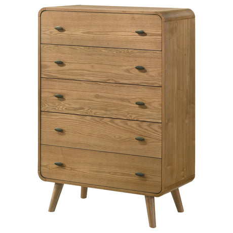  Coaster Furniture Robyn 225095 5-drawer Bedroom Chest - Light Ash IMAGE 10