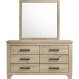  Coaster Furniture Oakglen 225103M 6-drawer Bedroom Dresser and Mirror - Weathered Oak IMAGE 3
