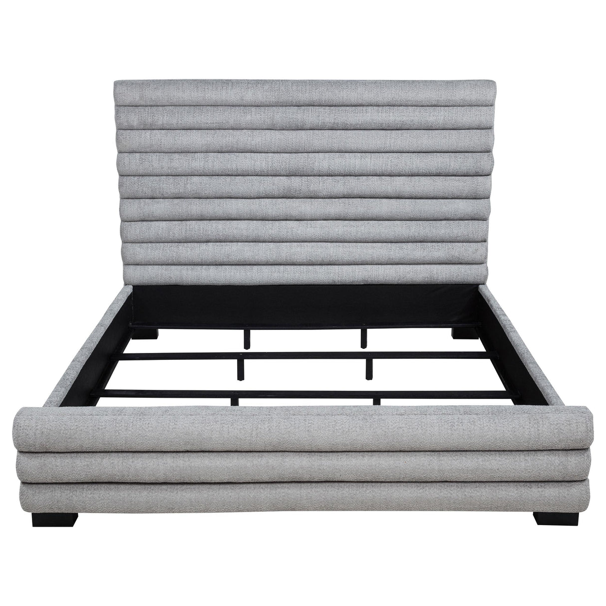  Coaster Furniture Patricia 300719KE 58-inch Boucle Upholstered Eastern King Bed - Grey IMAGE 6