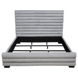  Coaster Furniture Patricia 300719KE 58-inch Boucle Upholstered Eastern King Bed - Grey IMAGE 6