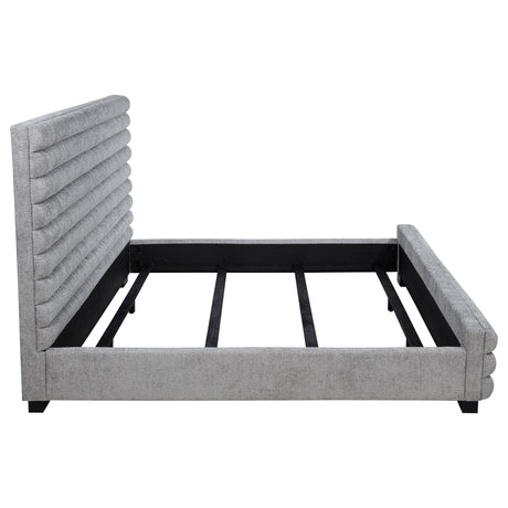  Coaster Furniture Patricia 300719KE 58-inch Boucle Upholstered Eastern King Bed - Grey IMAGE 7