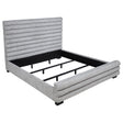  Coaster Furniture Patricia 300719KW 58-inch Boucle Upholstered California King Bed - Grey IMAGE 1