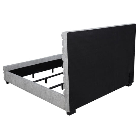  Coaster Furniture Patricia 300719KW 58-inch Boucle Upholstered California King Bed - Grey IMAGE 5
