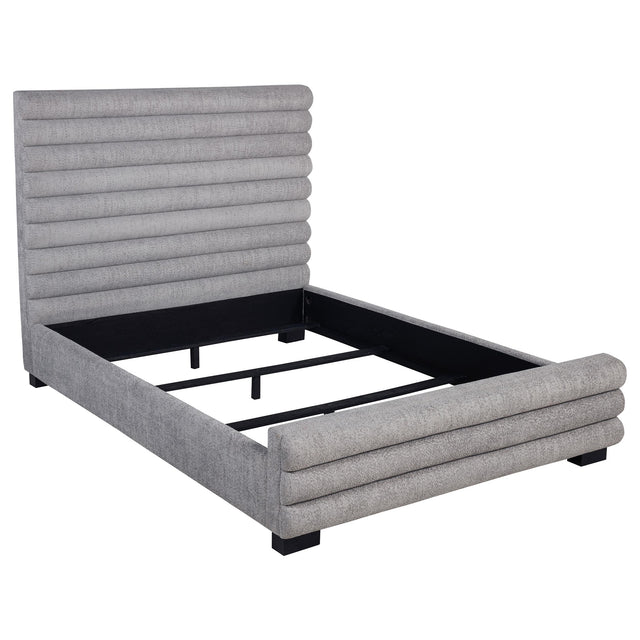 Coaster Furniture Patricia 300719Q 58-inch Boucle Upholstered Queen Bed - Grey IMAGE 1