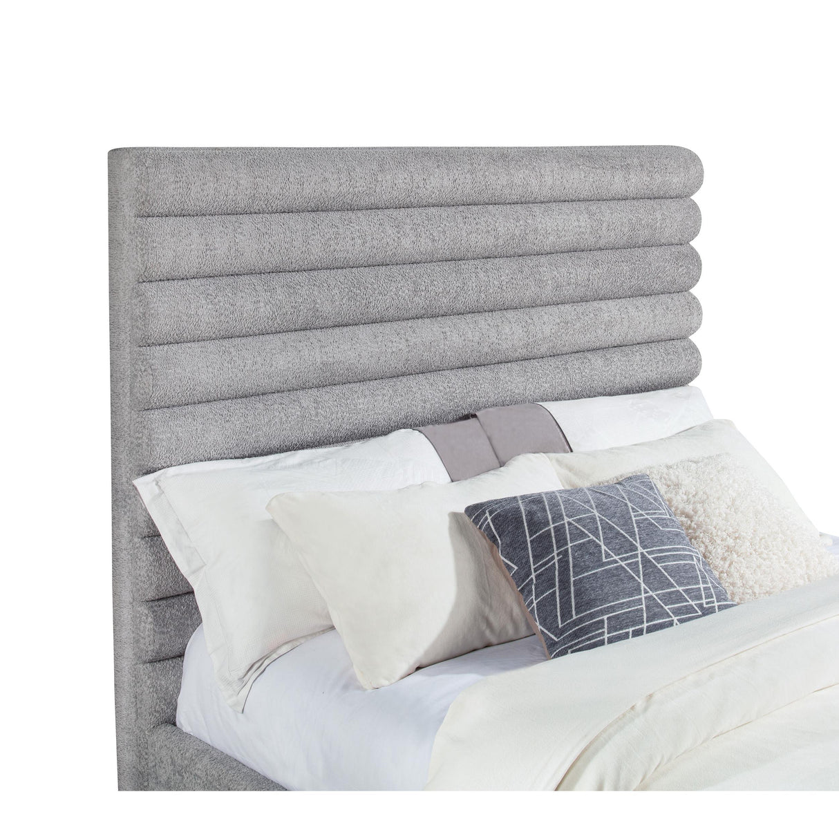 Coaster Furniture Patricia 300719Q 58-inch Boucle Upholstered Queen Bed - Grey IMAGE 2