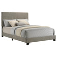  Coaster Furniture Dorian 300851F Fabric Upholstered Full Panel Bed - Taupe IMAGE 1