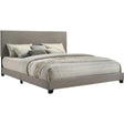  Coaster Furniture Dorian 300851KE Fabric Upholstered Eastern King Panel Bed - Taupe IMAGE 1