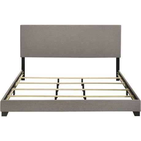  Coaster Furniture Dorian 300851KE Fabric Upholstered Eastern King Panel Bed - Taupe IMAGE 4