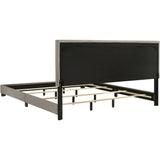  Coaster Furniture Dorian 300851KE Fabric Upholstered Eastern King Panel Bed - Taupe IMAGE 5