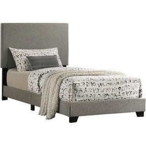  Coaster Furniture Dorian 300851T Fabric Upholstered Twin Panel Bed - Taupe IMAGE 1