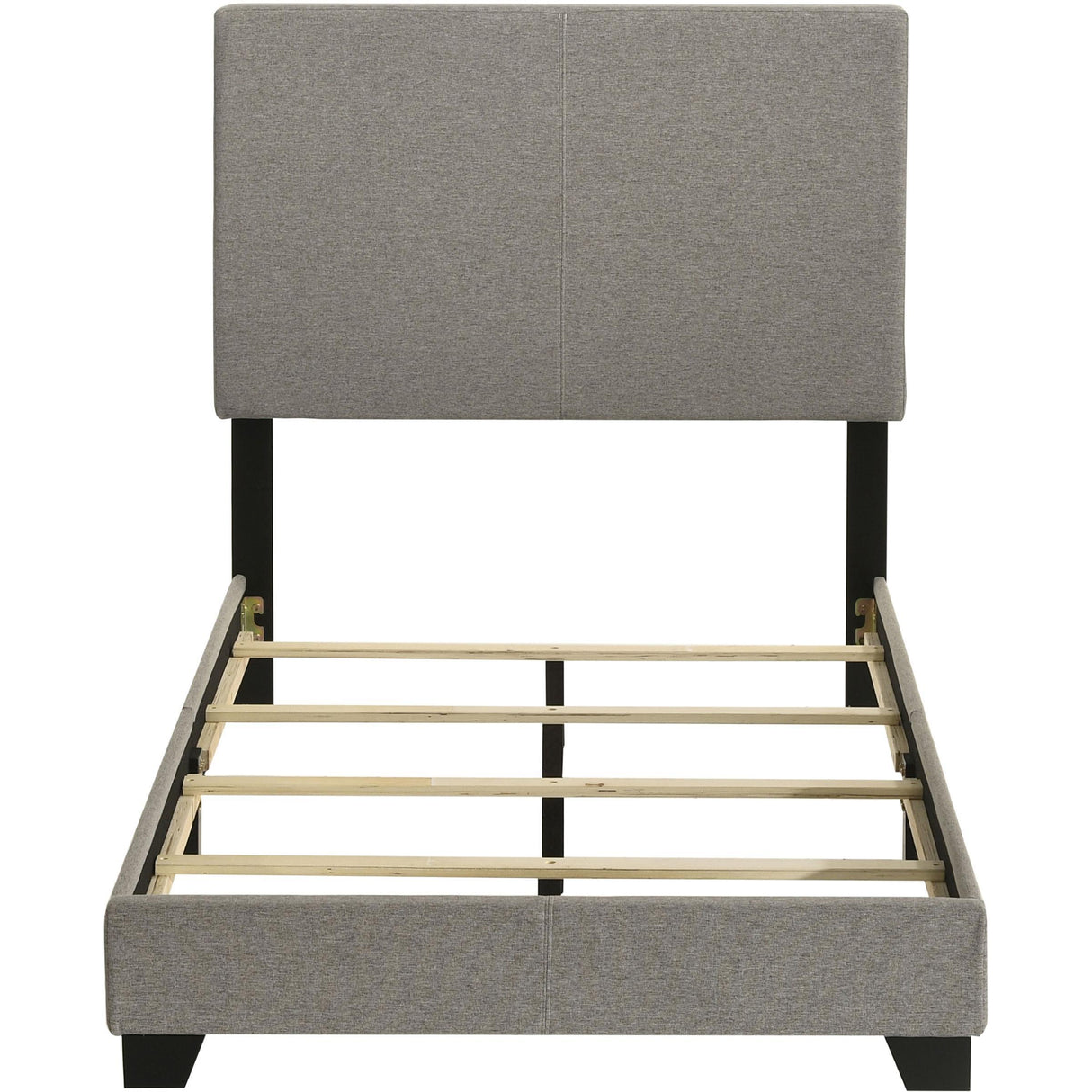  Coaster Furniture Dorian 300851T Fabric Upholstered Twin Panel Bed - Taupe IMAGE 4
