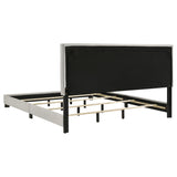  Coaster Furniture Dorian 300852KE Fabric Upholstered Eastern King Panel Bed - Cream IMAGE 2