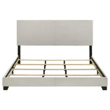  Coaster Furniture Dorian 300852KE Fabric Upholstered Eastern King Panel Bed - Cream IMAGE 5