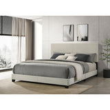  Coaster Furniture Dorian 300852KE Fabric Upholstered Eastern King Panel Bed - Cream IMAGE 6