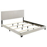  Coaster Furniture Dorian 300852KW Fabric Upholstered California King Panel Bed - Cream IMAGE 1