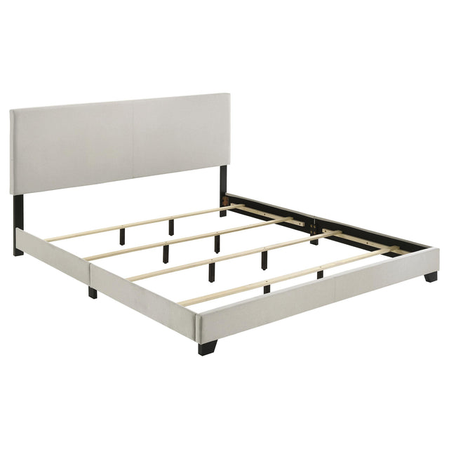  Coaster Furniture Dorian 300852KW Fabric Upholstered California King Panel Bed - Cream IMAGE 1