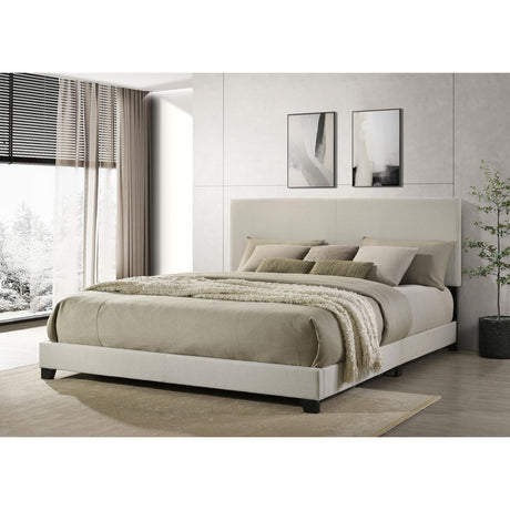  Coaster Furniture Dorian 300852KW Fabric Upholstered California King Panel Bed - Cream IMAGE 6