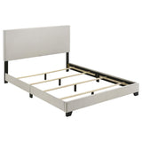  Coaster Furniture Dorian 300852Q Fabric Upholstered Queen Panel Bed - Cream IMAGE 1