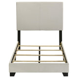  Coaster Furniture Dorian 300852T Fabric Upholstered Twin Panel Bed - Cream IMAGE 5